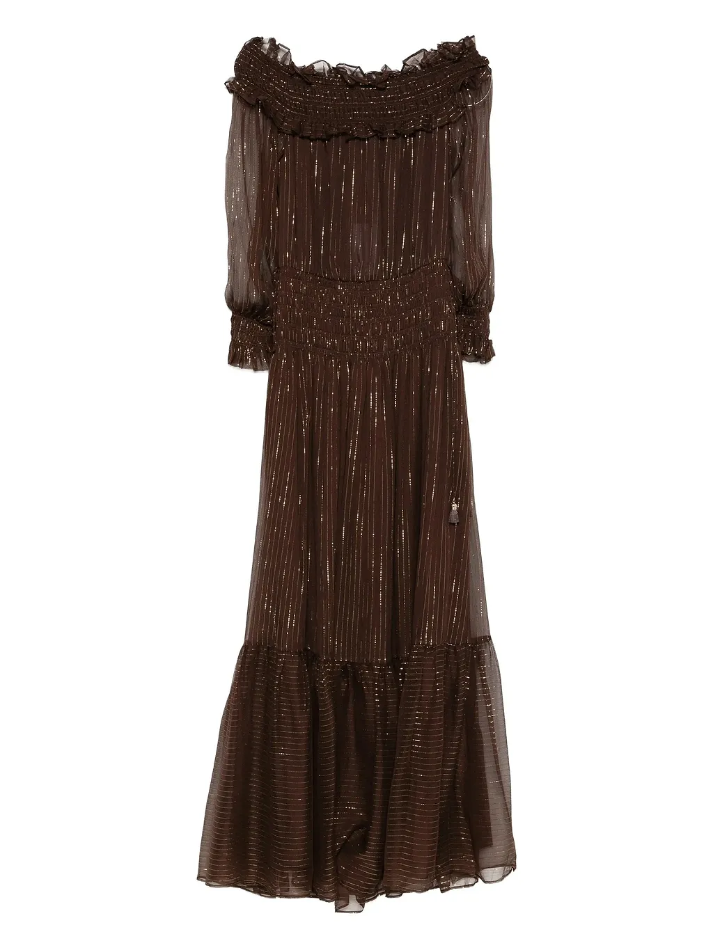 Brown Georgette Maxi Dress