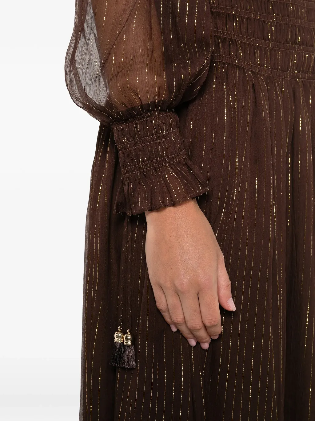 Brown Georgette Maxi Dress