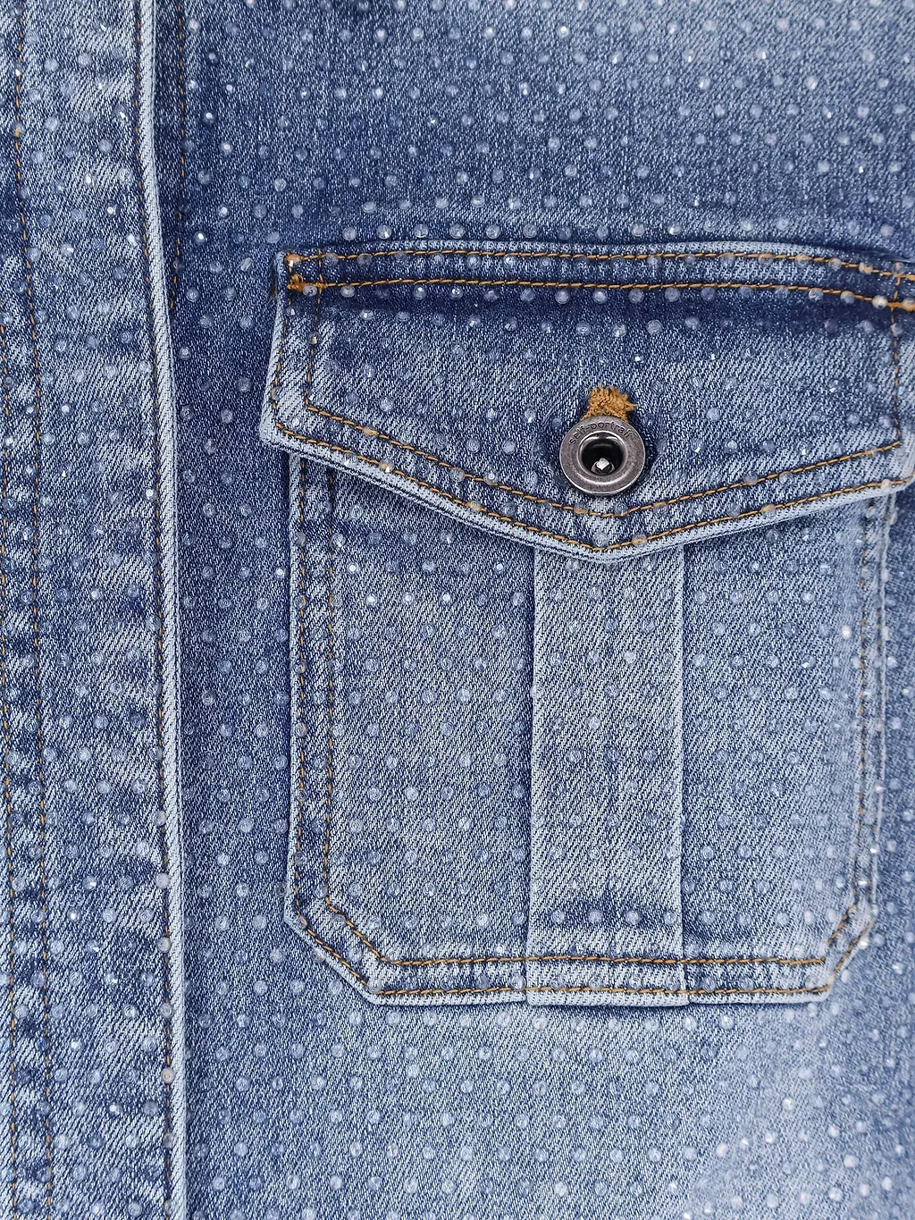 Rhinestone Denim Playsuit