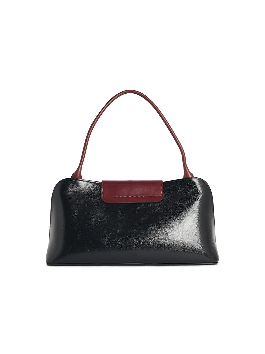 East/West Vivian Black And Brown Lear Shoulder Bag