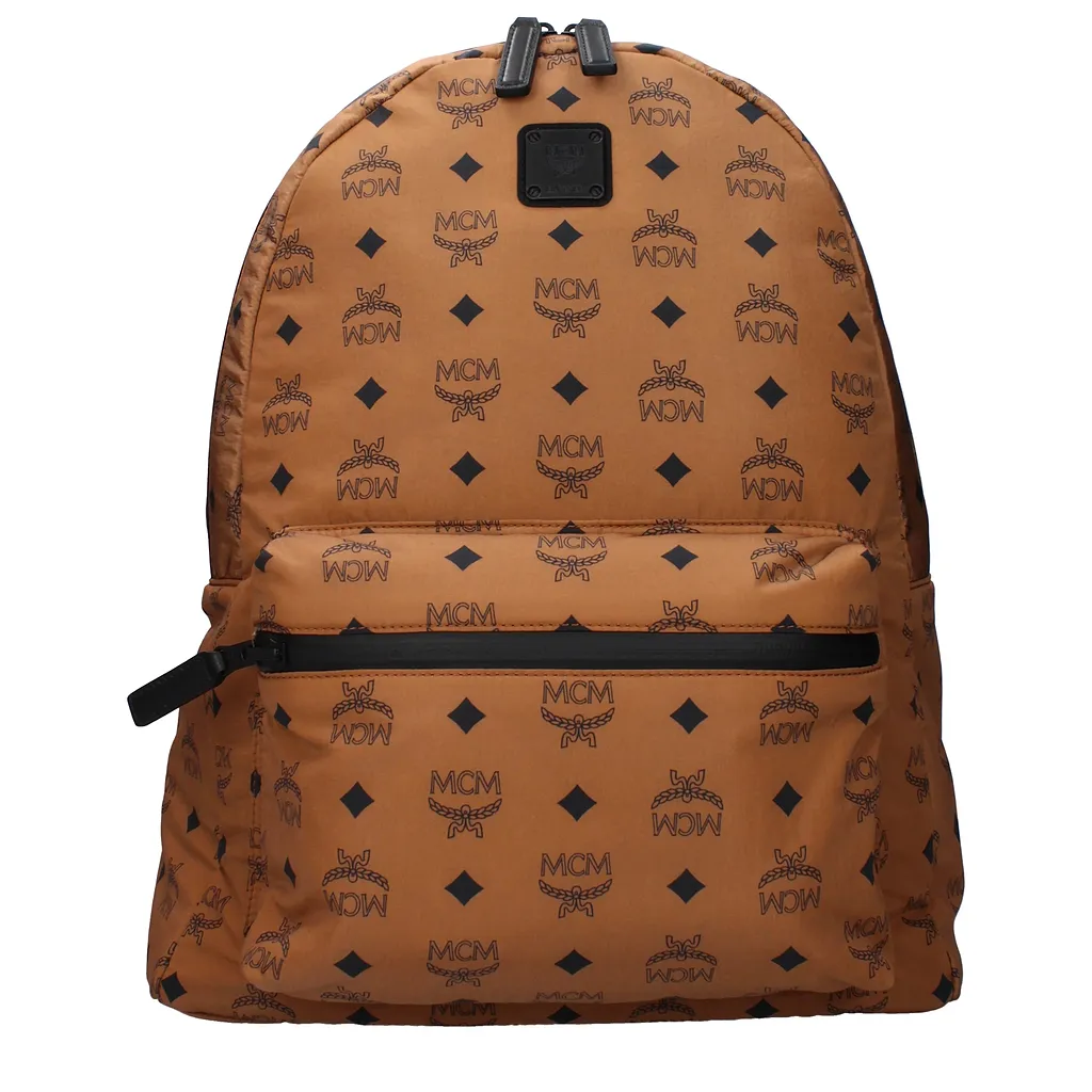 Mcm Brown/Cognac Fabric Backpack