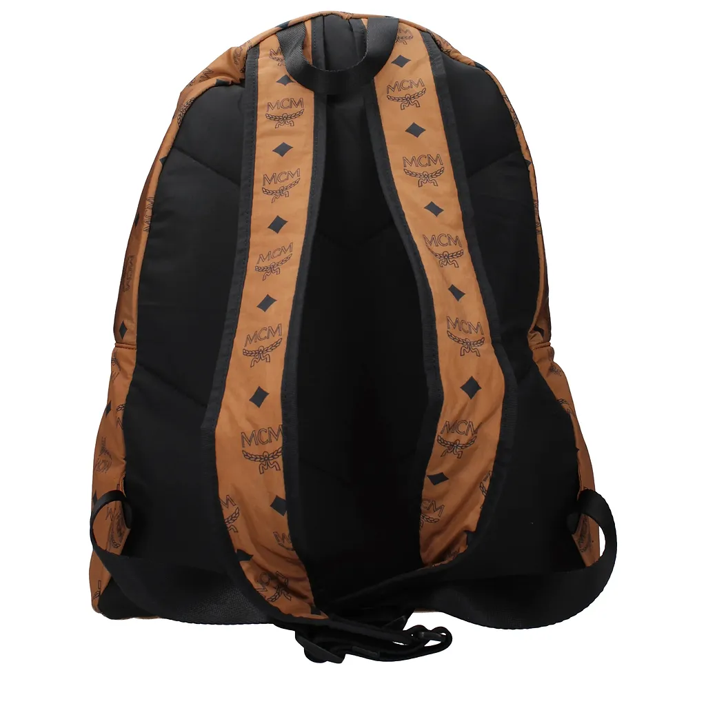 Mcm Brown/Cognac Fabric Backpack