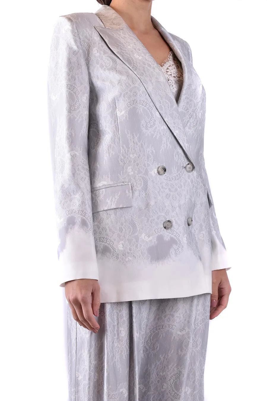 Ermanno Grey Double-Breasted Blazer