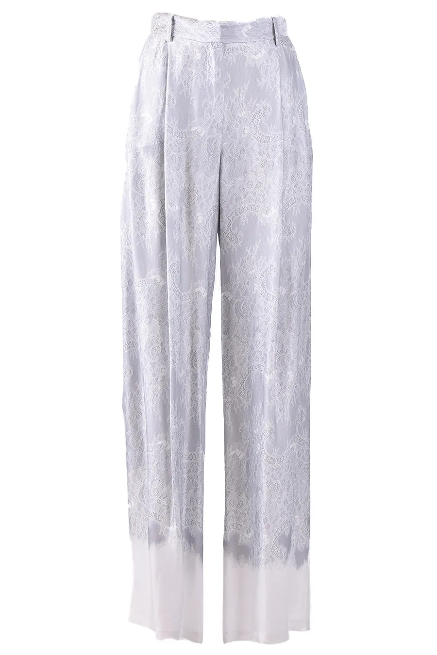 Ermanno Grey Lace Trousers