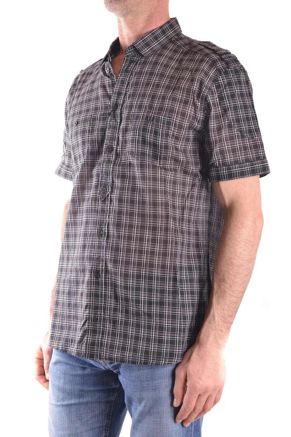 Neil Barrett Short Sleeve Plaid Shirt