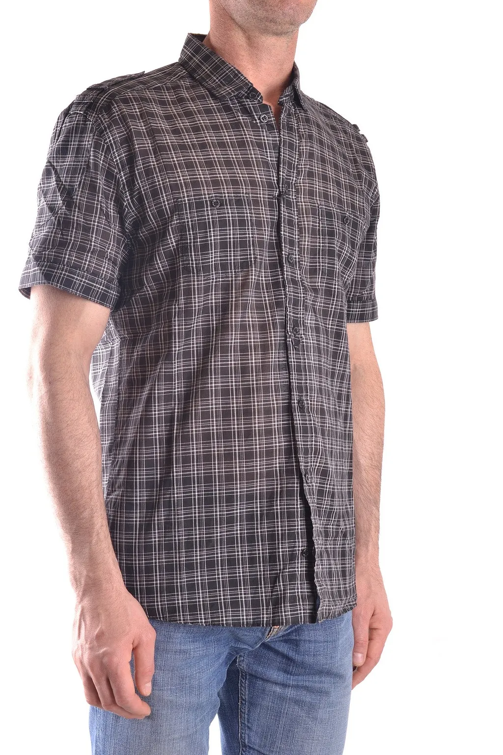 Neil Barrett Short Sleeve Plaid Shirt
