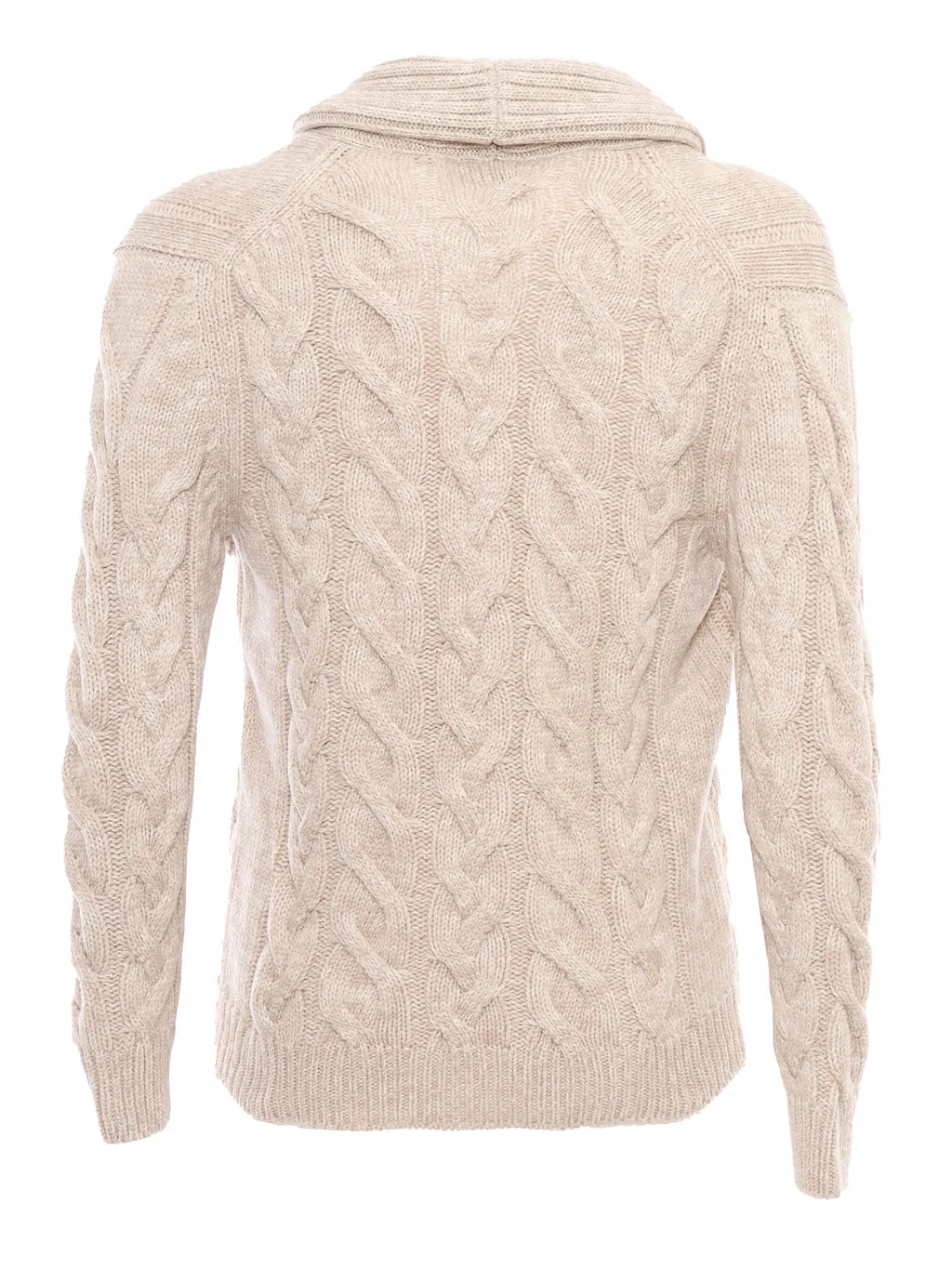 Sette Fili Cashmere Cardigan Treccia Mista Collo Sciallato