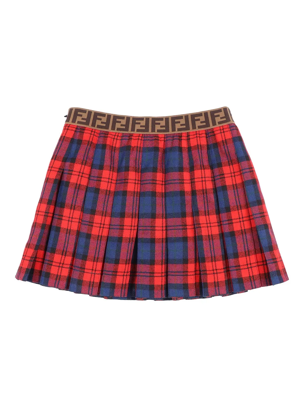 Fendi Jr Gonna Red Tartan
