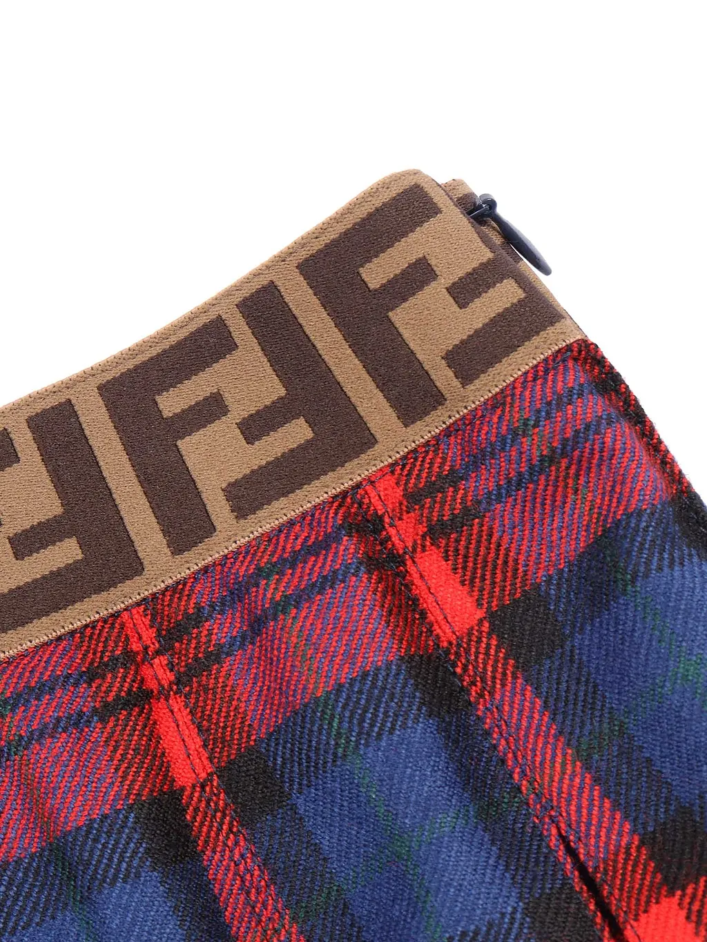 Fendi Jr Gonna Red Tartan