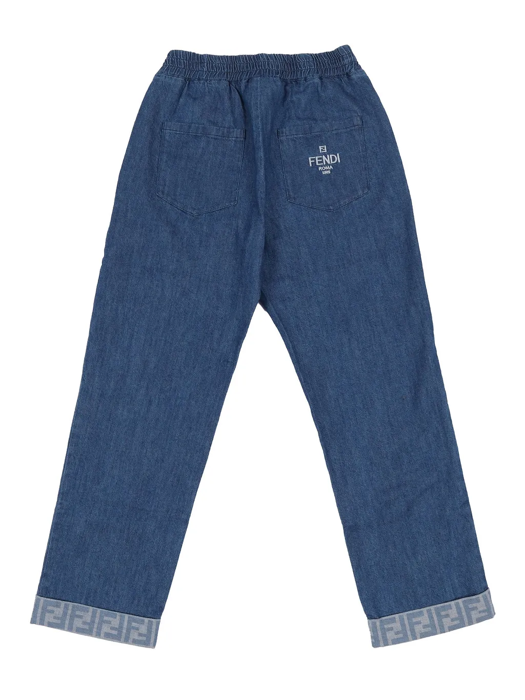 Fendi Jr Pantalone Light Denim