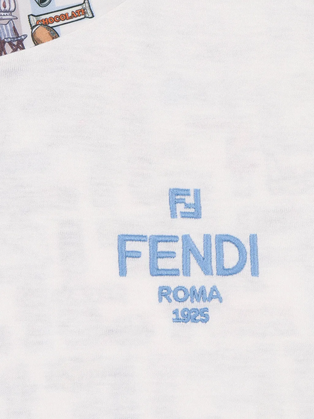 Fendi Jr T Shirt Popeline Ff An
