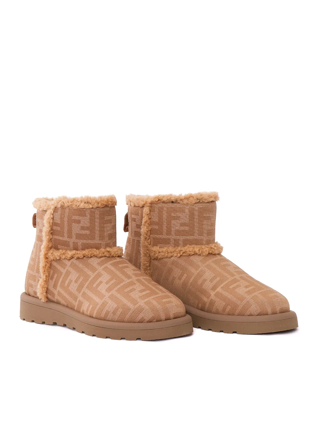 Fendi Jr Bootie Tessuto Jacquard Ff