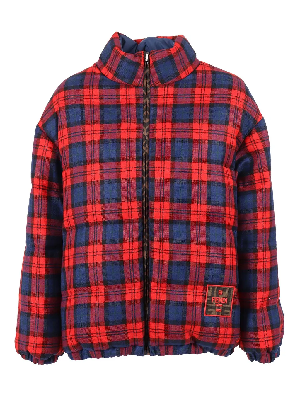 Fendi Jr Piumino Red Tartan