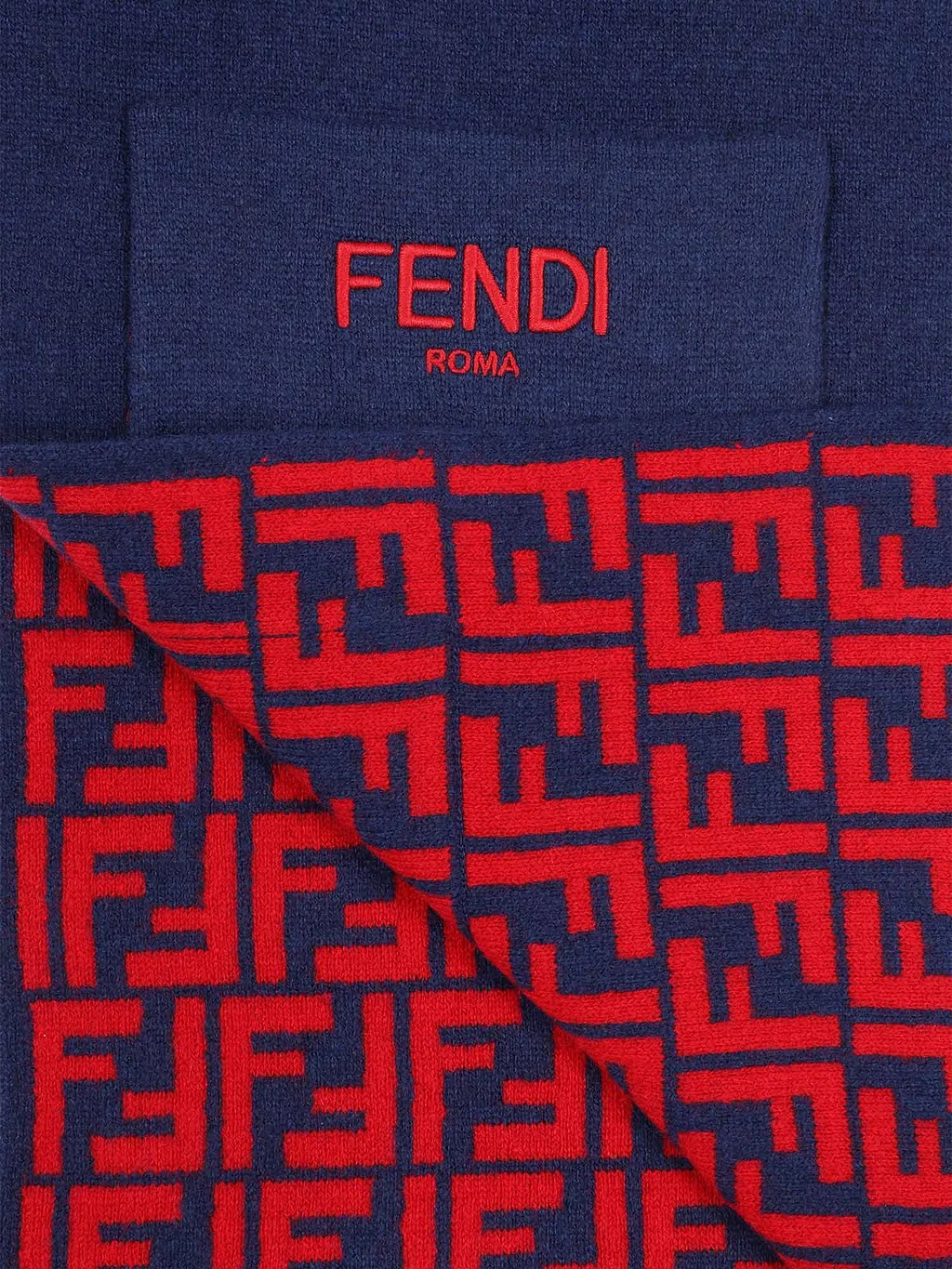 Fendi Jr Sciarpa Double Ff Reversibile