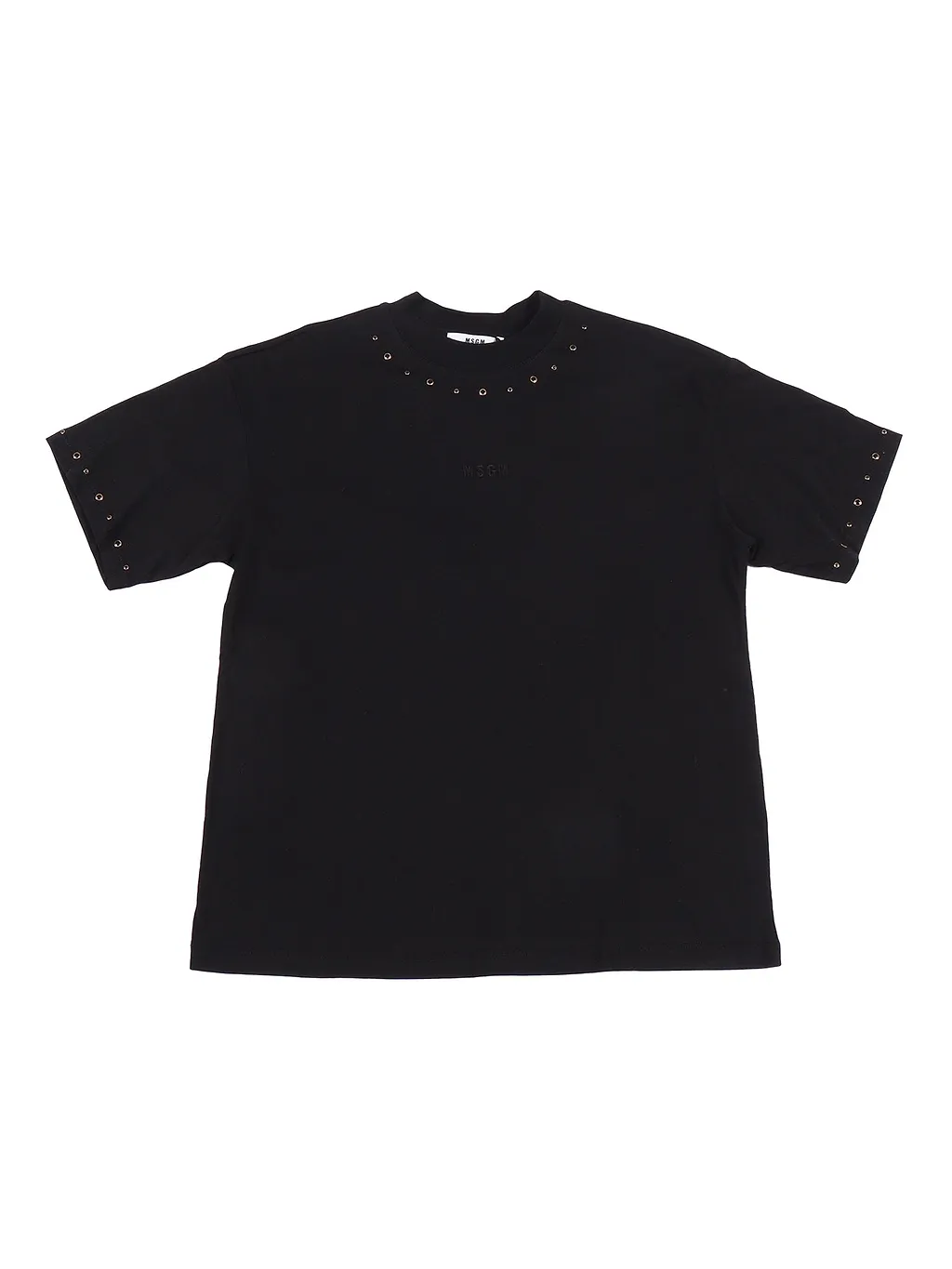 Msgm Studded Over Jersey T-Shirt Girl