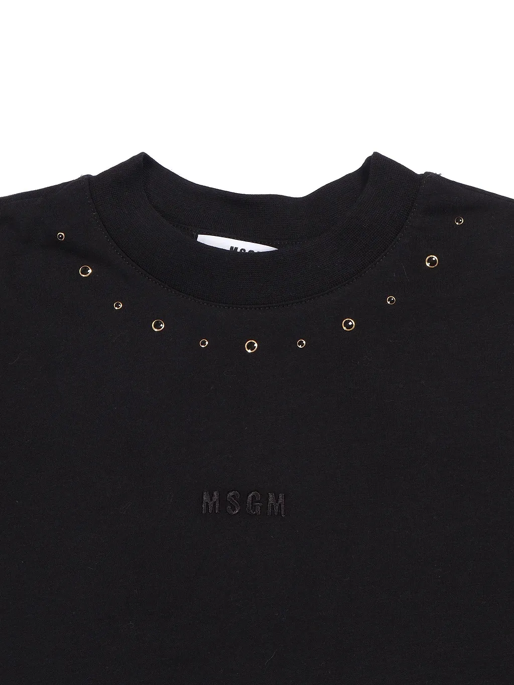 Msgm Studded Over Jersey T-Shirt Girl