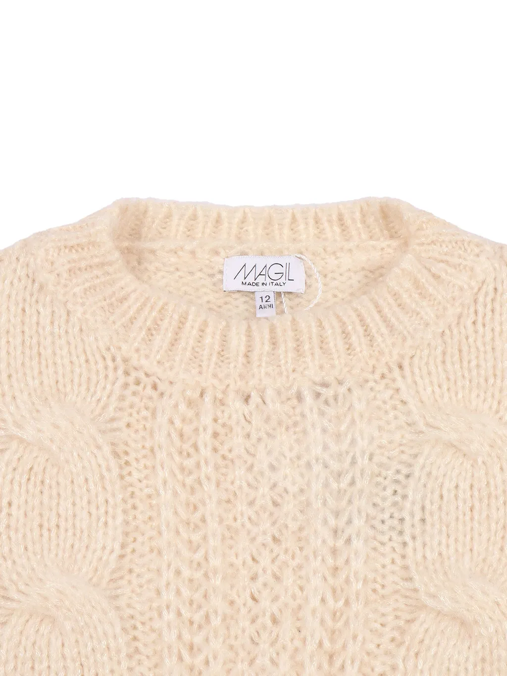 Magil Cable Knit Sweater Cream 6 Y