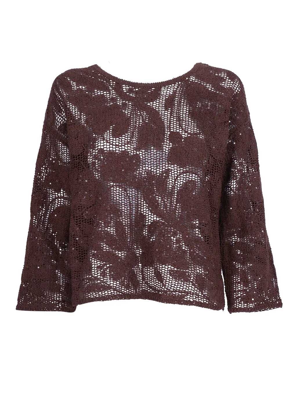 Kangra Cashmere Girocollo Ricamo Cornely +Paillettes