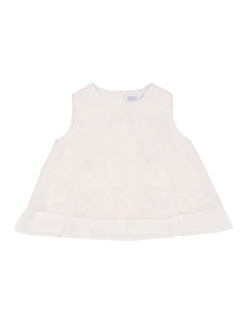 Magil Top Doppio Tessuto Tulle Ricamato Fiori