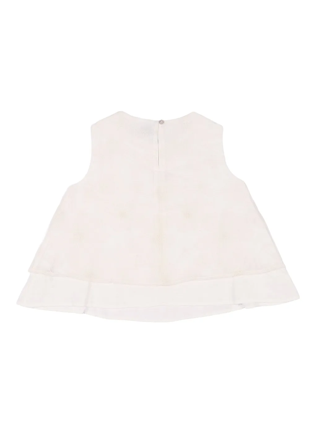 Magil Top Doppio Tessuto Tulle Ricamato Fiori