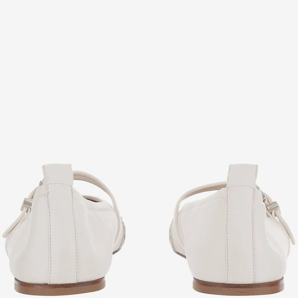 Sartore Leather And Python Balerinas