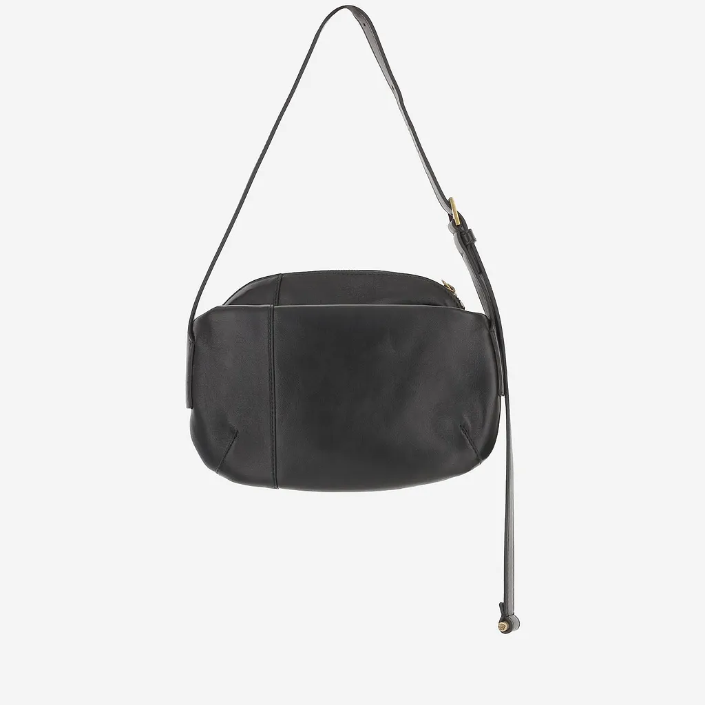 Versace Leather Shoulder Bag With Medusa Logo