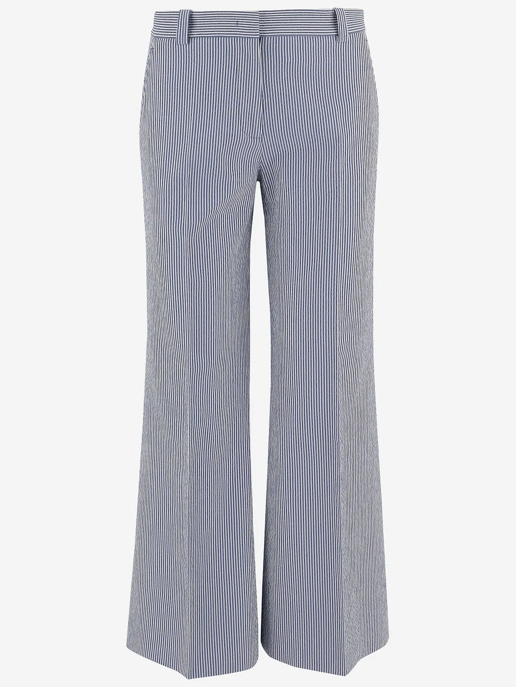 Ql2 Donna Striped Stretch Cotton Blend Pants
