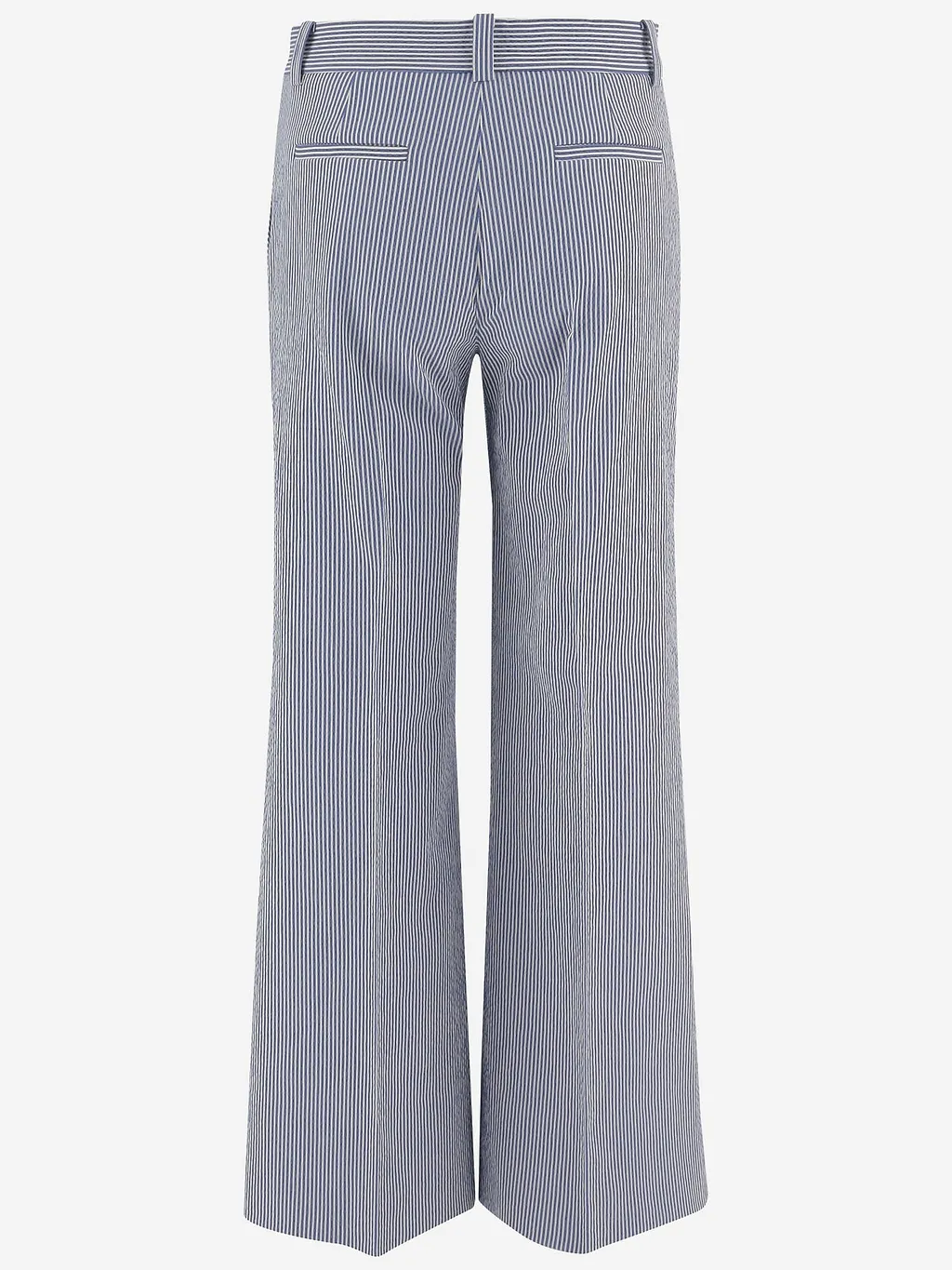 Ql2 Donna Striped Stretch Cotton Blend Pants