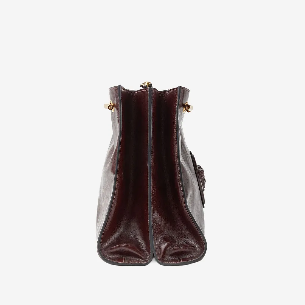 Versace Cabine Leather Shoulder Bag