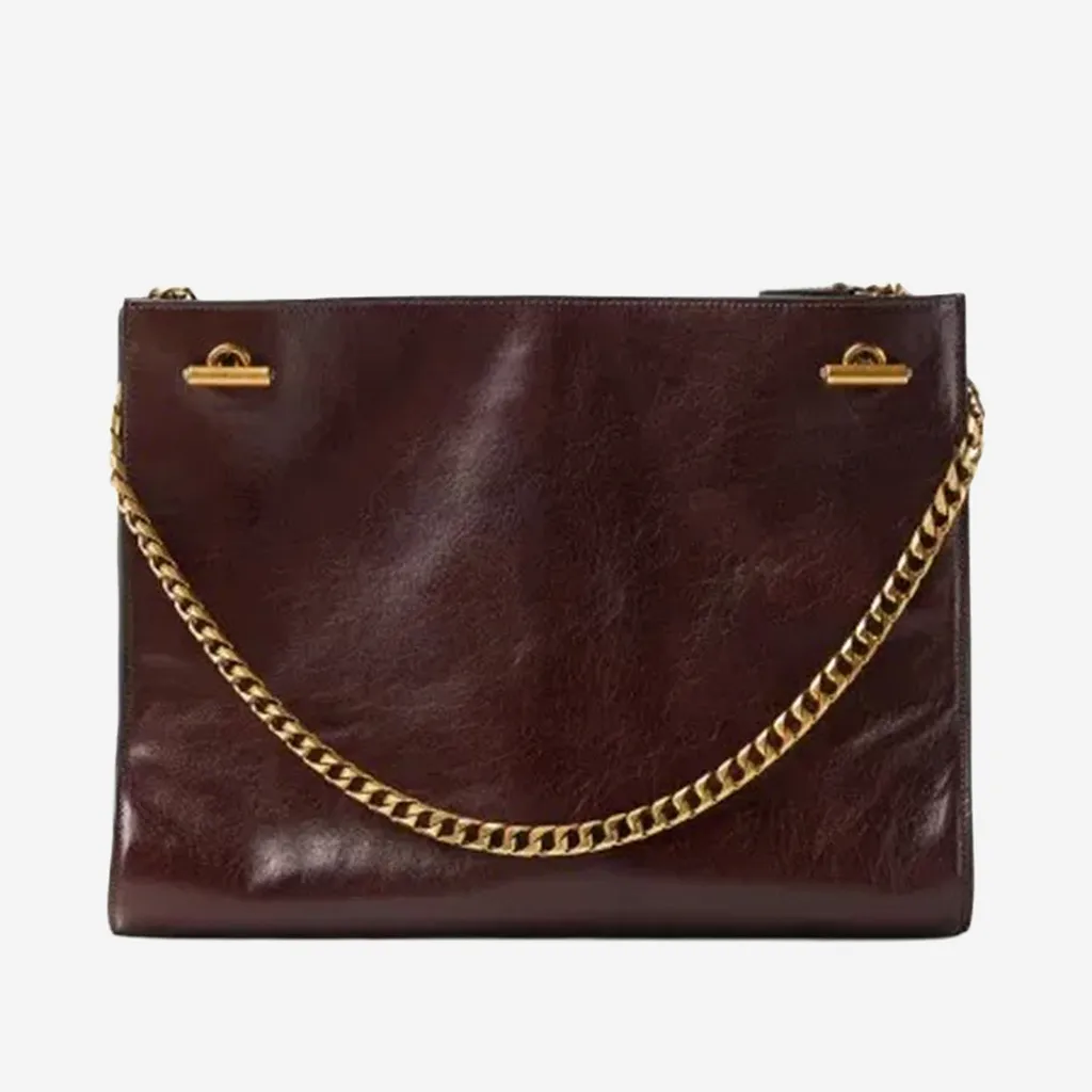 Versace Cabine Leather Shoulder Bag