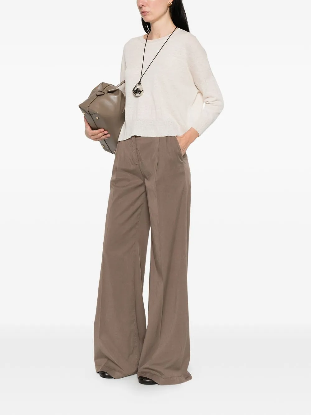 Base Linen And Cotton Blend Sweater