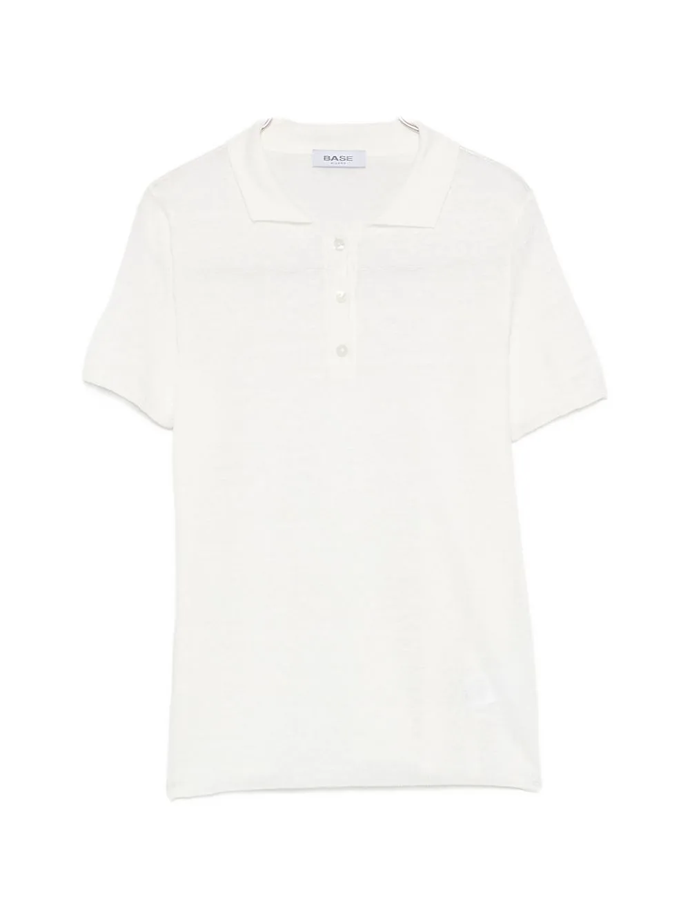 Base Linen And Cotton Blend Polo Shirt