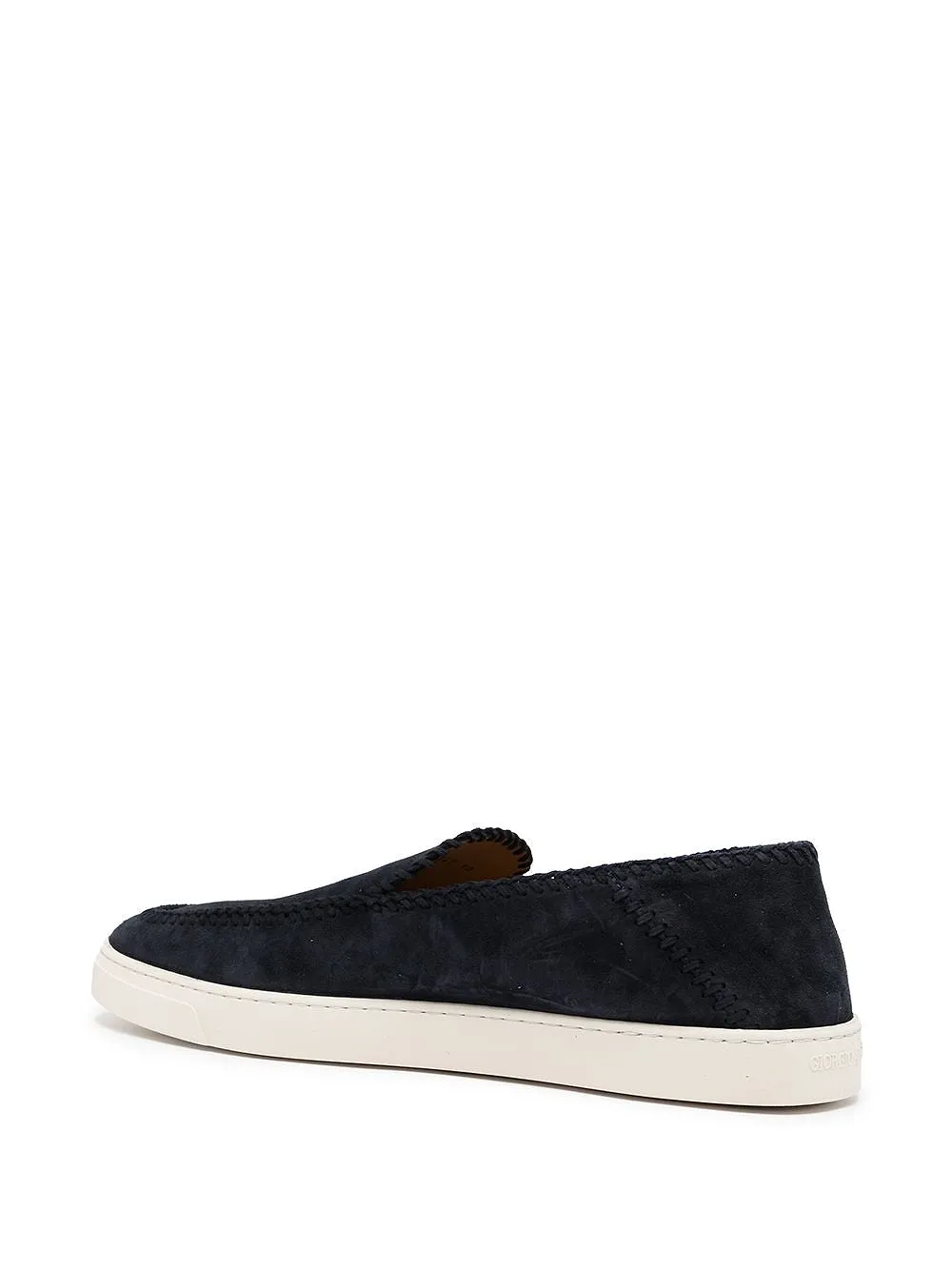 Giorgio Armani Leather Slip On Sneakers