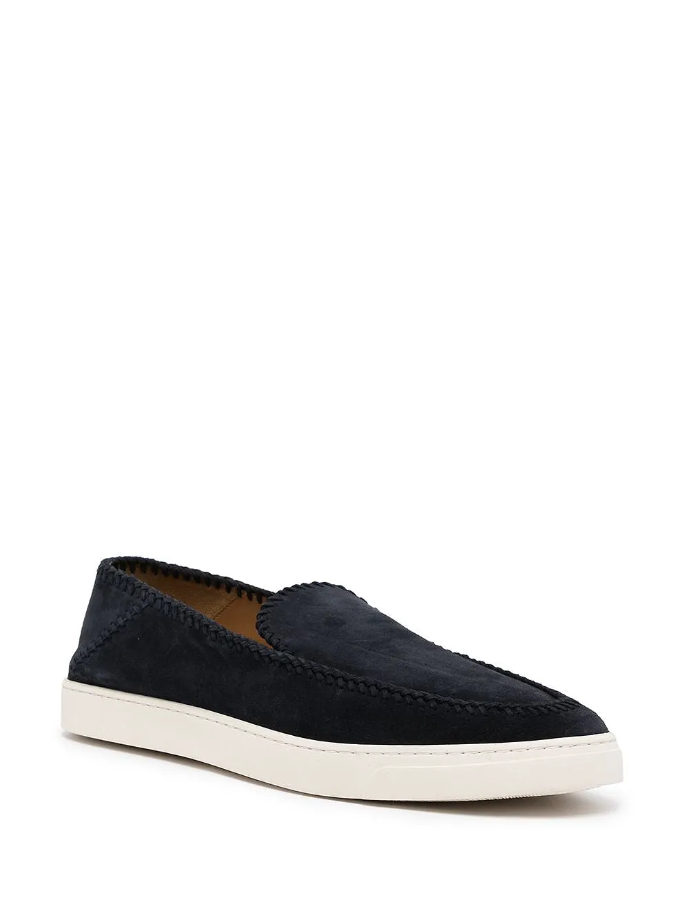 Giorgio Armani Leather Slip On Sneakers