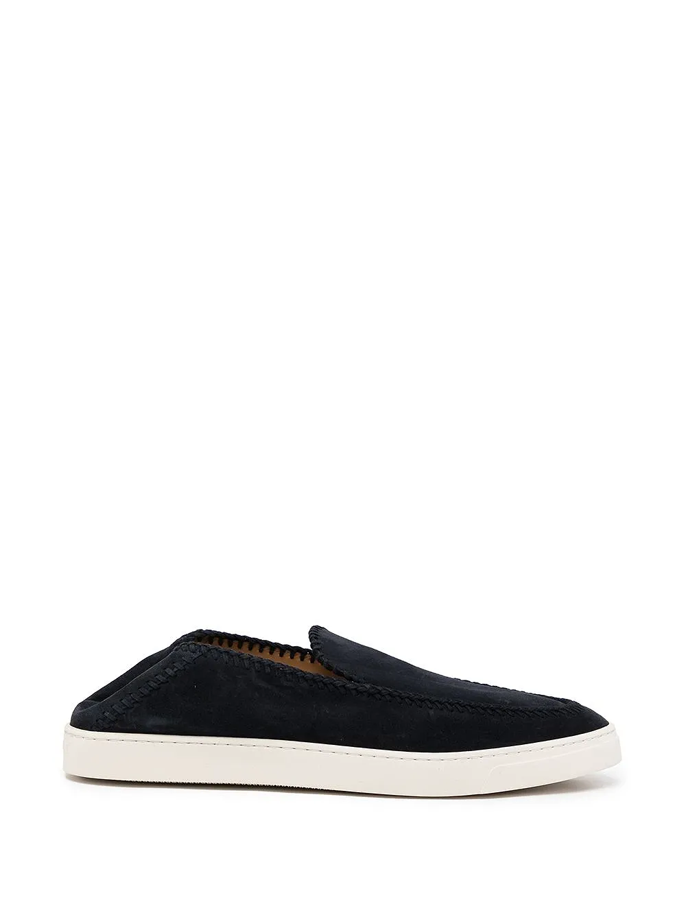 Giorgio Armani Leather Slip On Sneakers