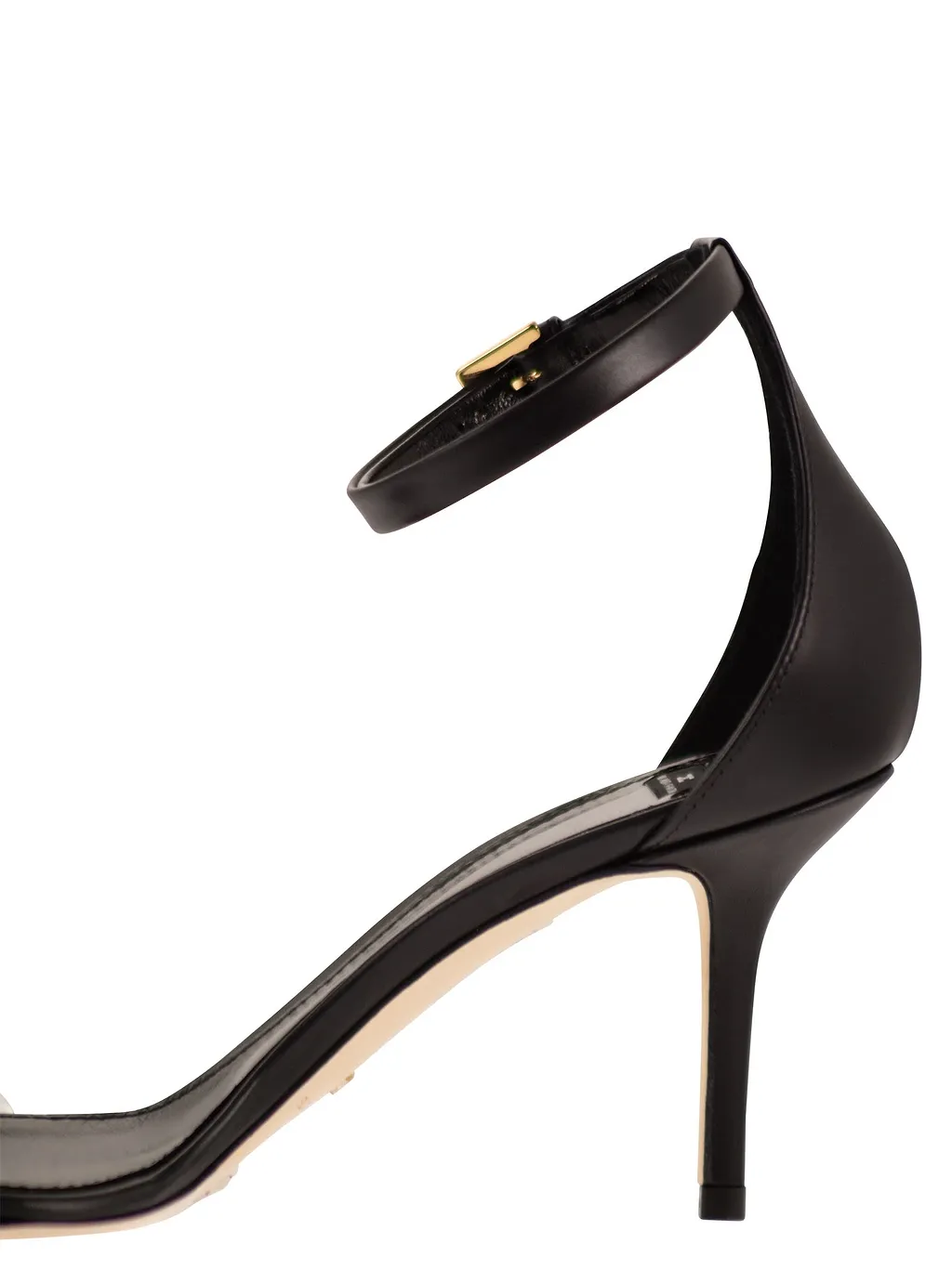 Elisabetta Franchi High Heel Sandals With Transparent Strap And Logo Detail