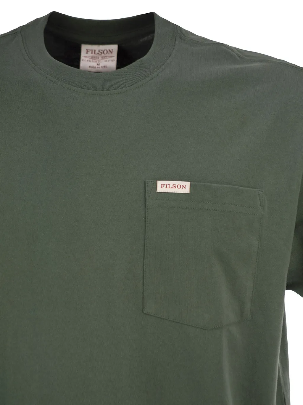 Filson Cotton T Shirt With Patch Pocket