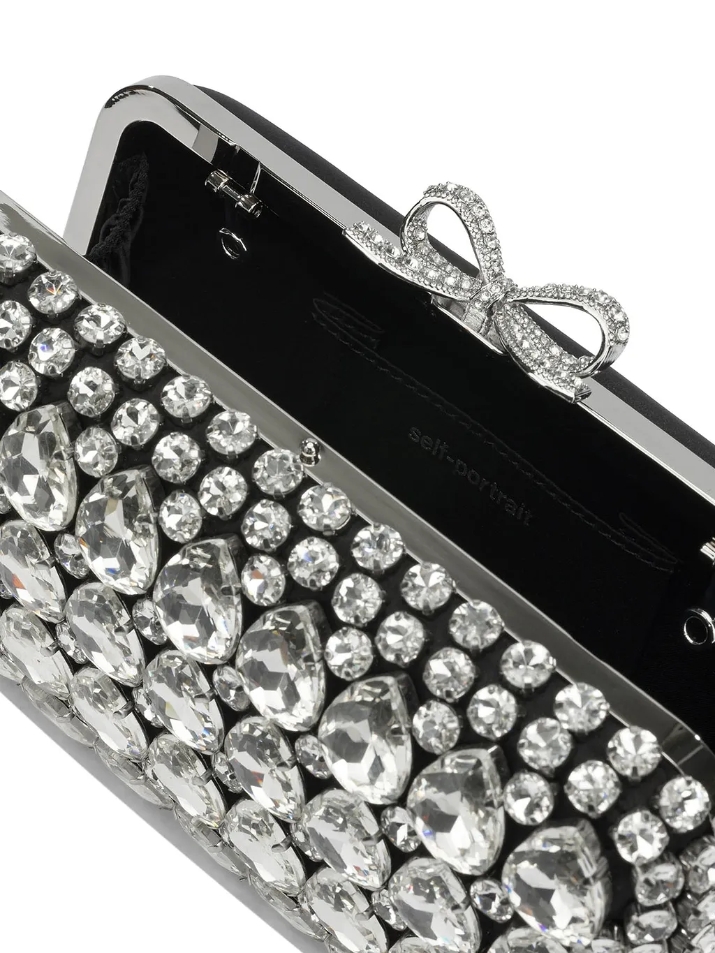 Self Portrait Clutch With Crystals