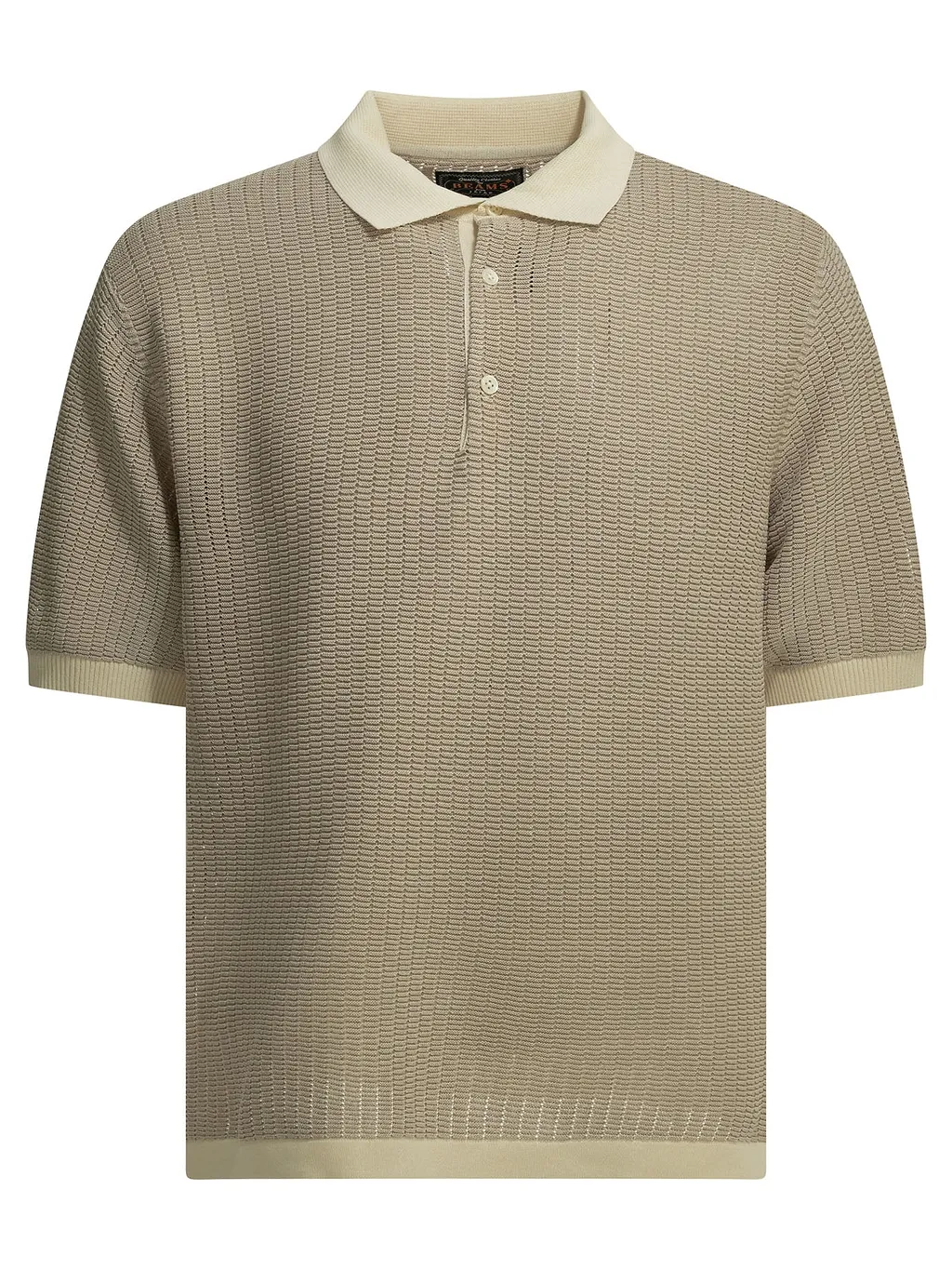 Beams Plus Polo Shirt With Buttons Made Of Washi Yarn