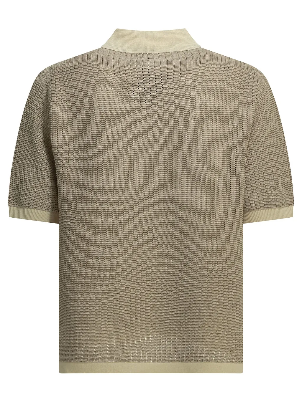 Beams Plus Polo Shirt With Buttons Made Of Washi Yarn
