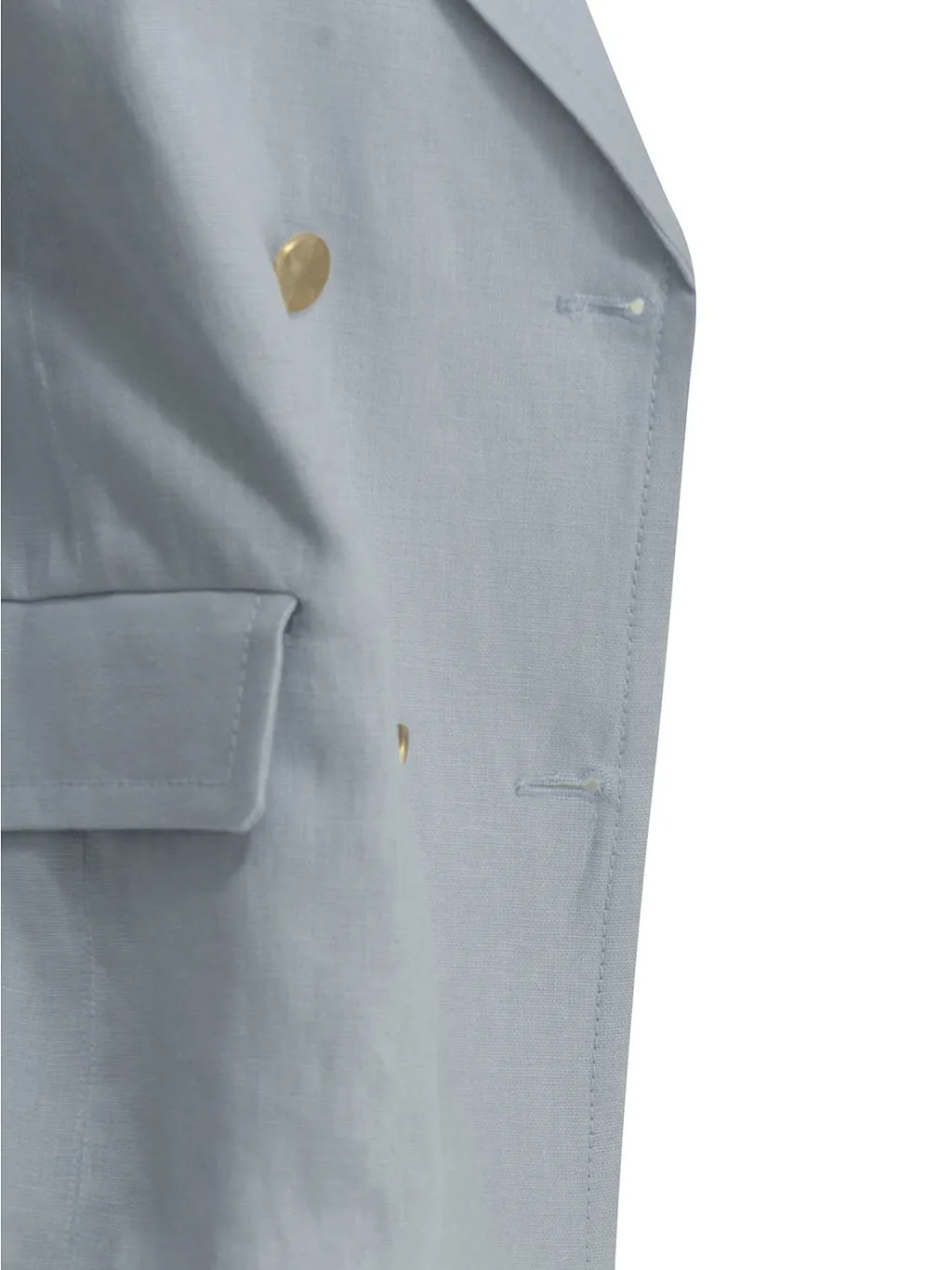 Max Mara S Linen Double Breasted Blazer