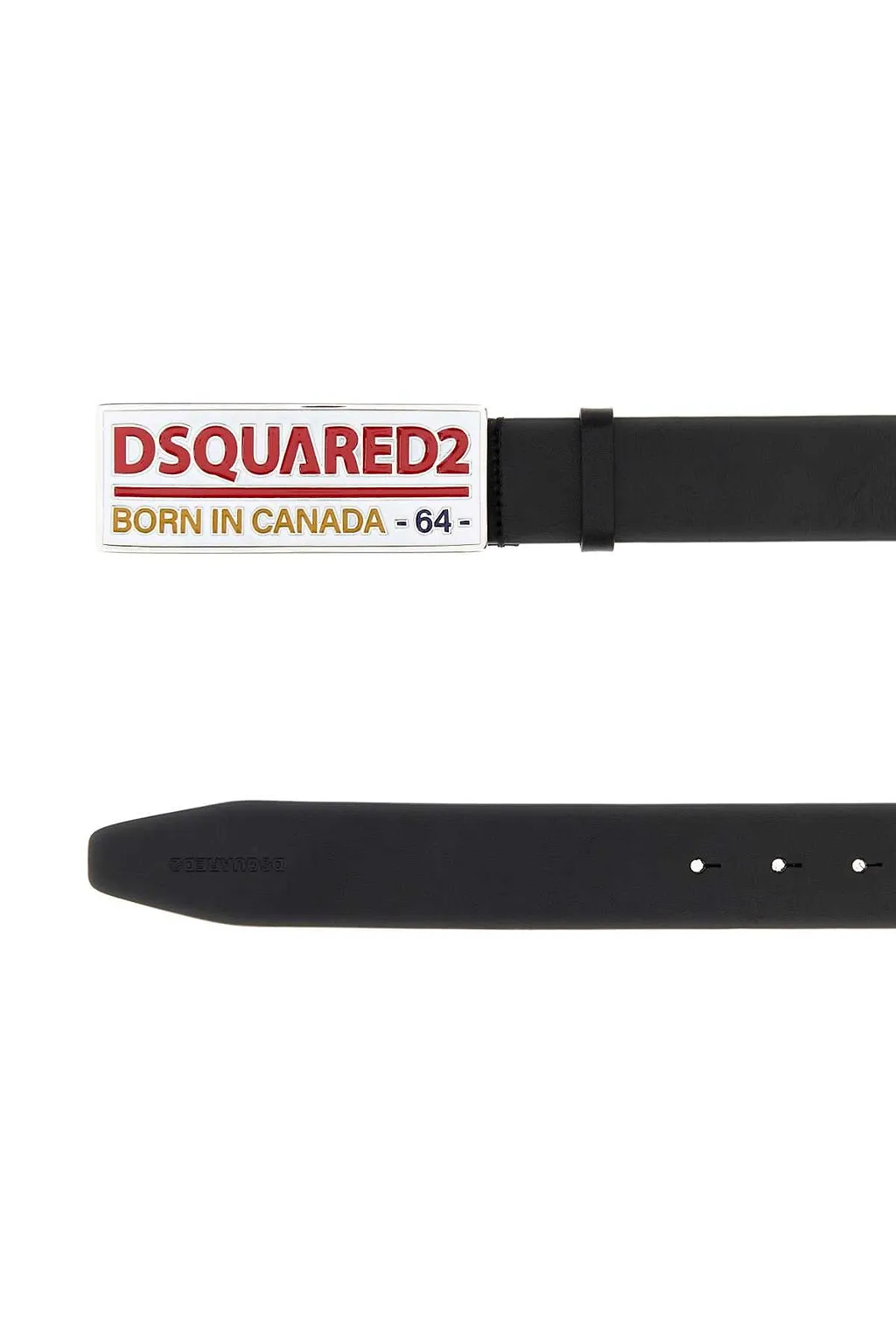 Dsquared Black Leather Belt