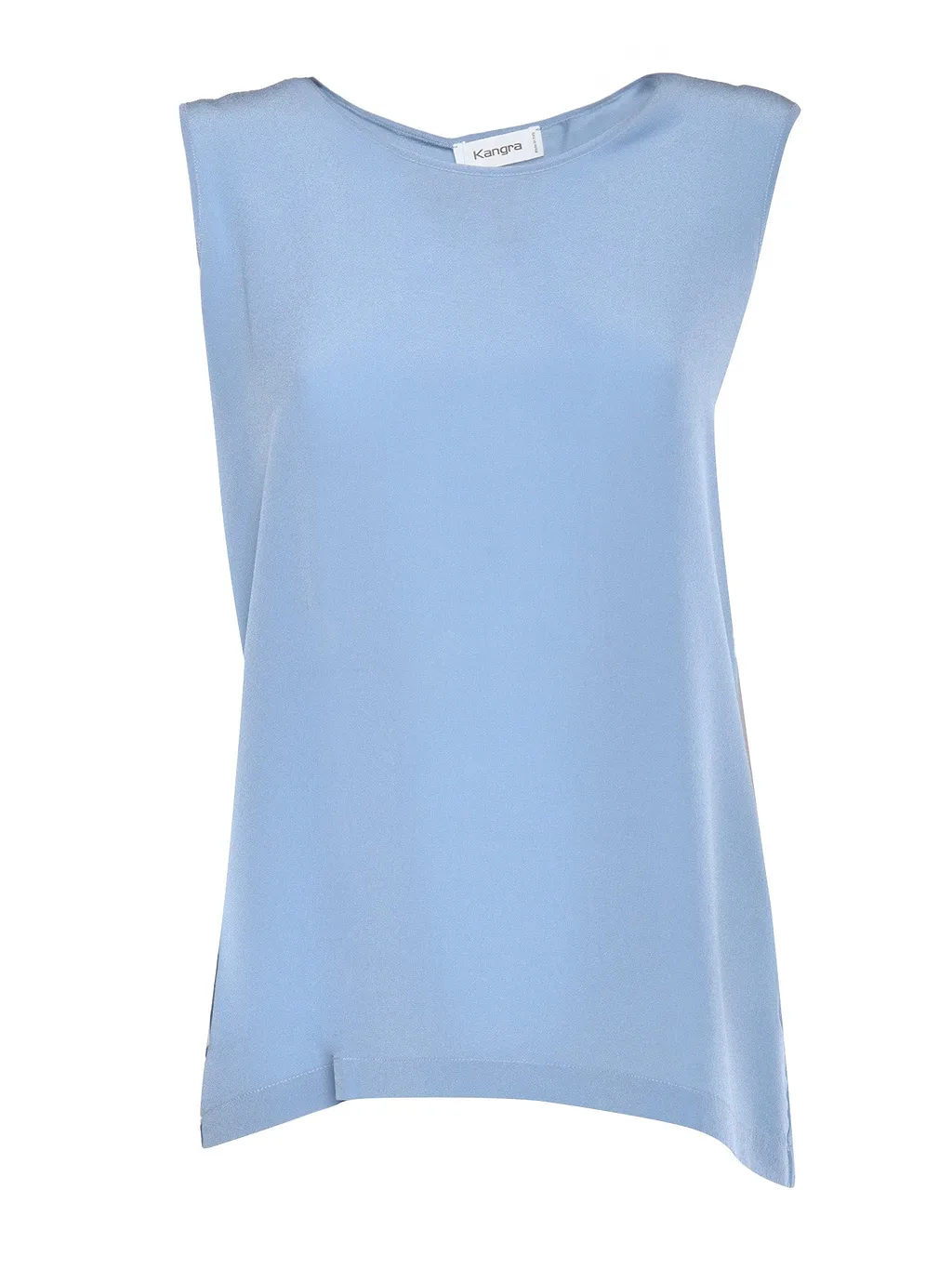 Kangra Cashmere Canotta In Crepe Di Seta