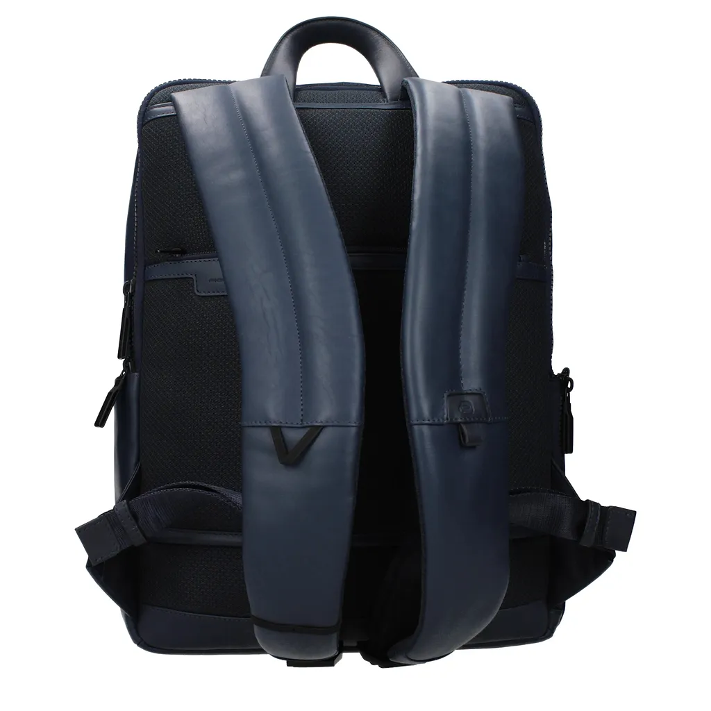 Piquadro Backpacks And Bags Man Leather Blue