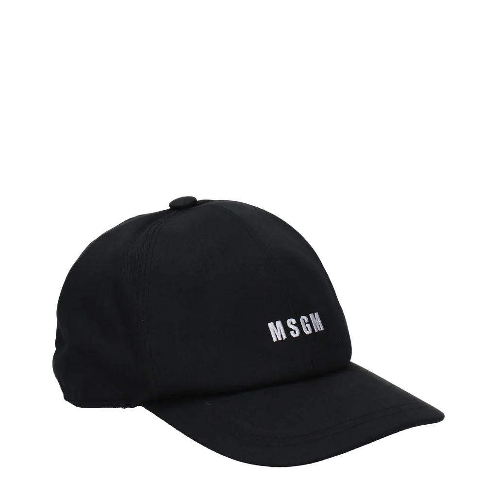 Msgm Hats Cotton Black