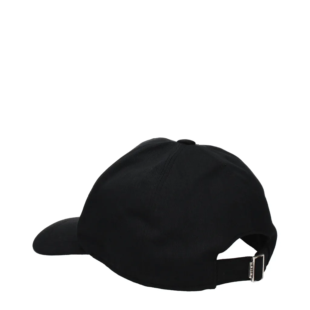 Msgm Hats Cotton Black