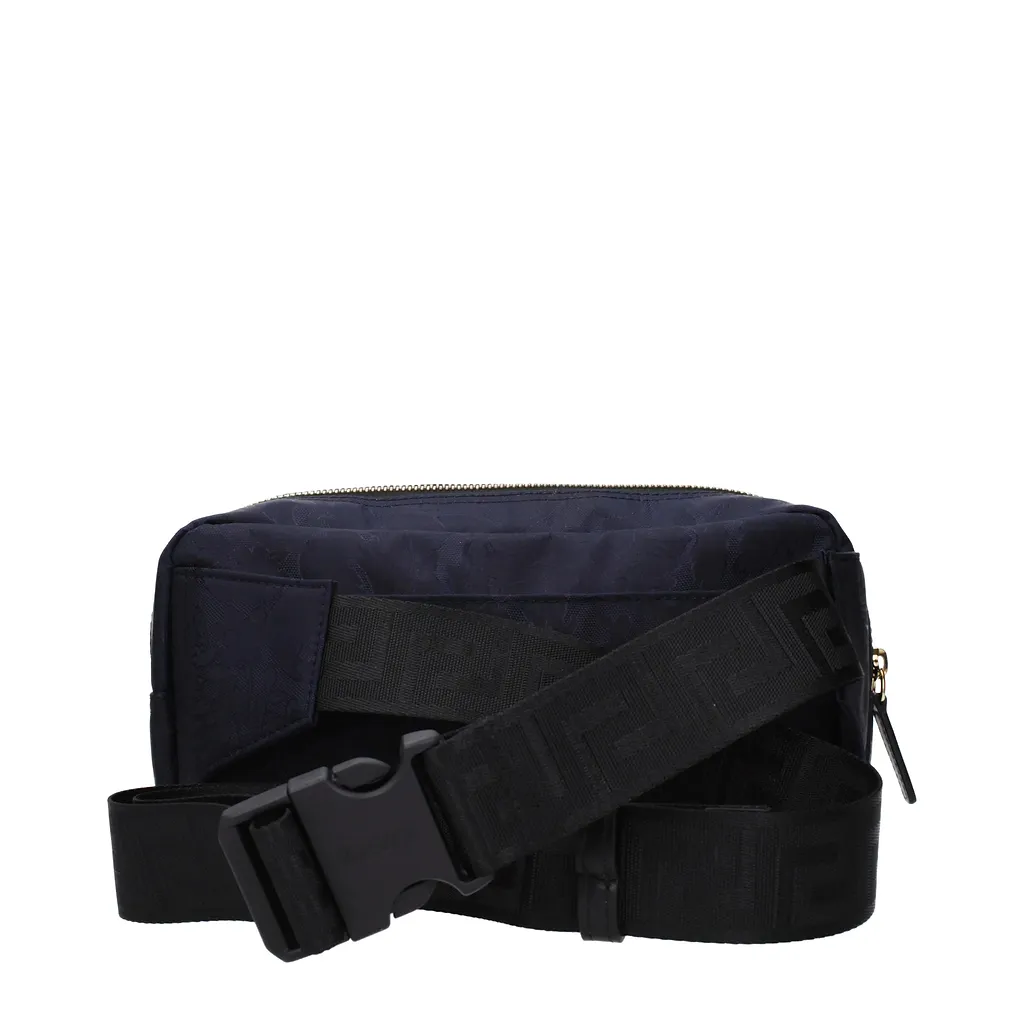 Versace Bags And Belt Bags Man Fabric Blue/Navy Blue