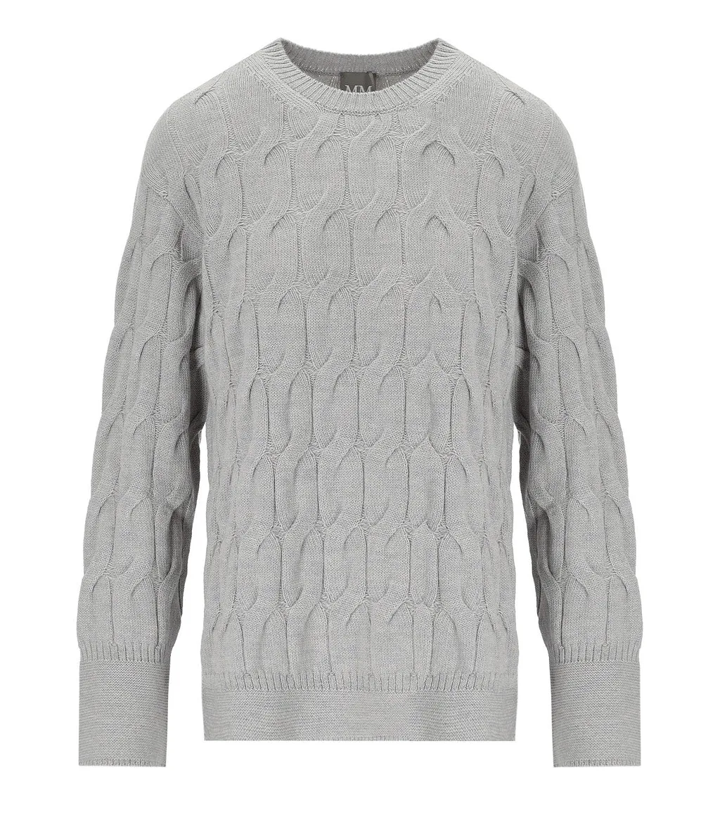 Mm Max Mara Quid Grey Crewneck Jumper