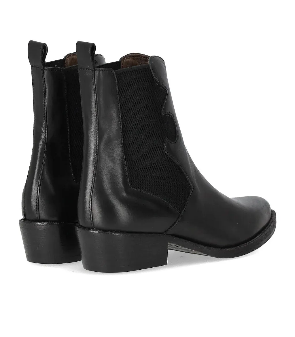 Duccio Del Duca Black Texan Bootie
