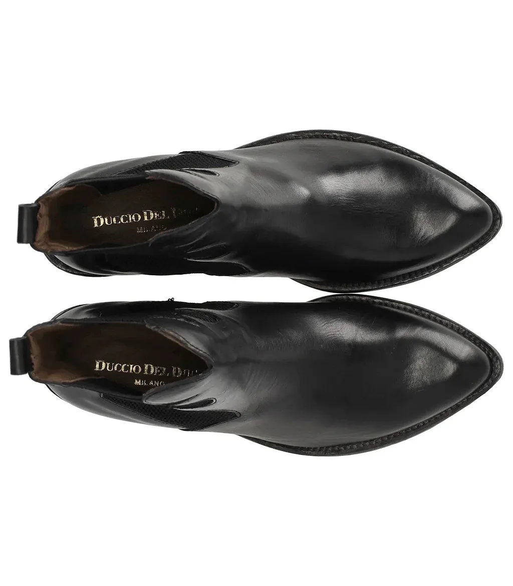 Duccio Del Duca Black Texan Bootie